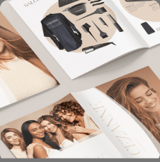 Brand style guide and product photography spread